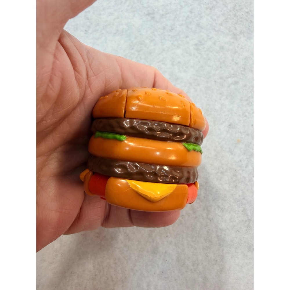 Vintage 1990 McDonalds Changeables Quarter Pounder Cheese Dinosaur Robot Toy
